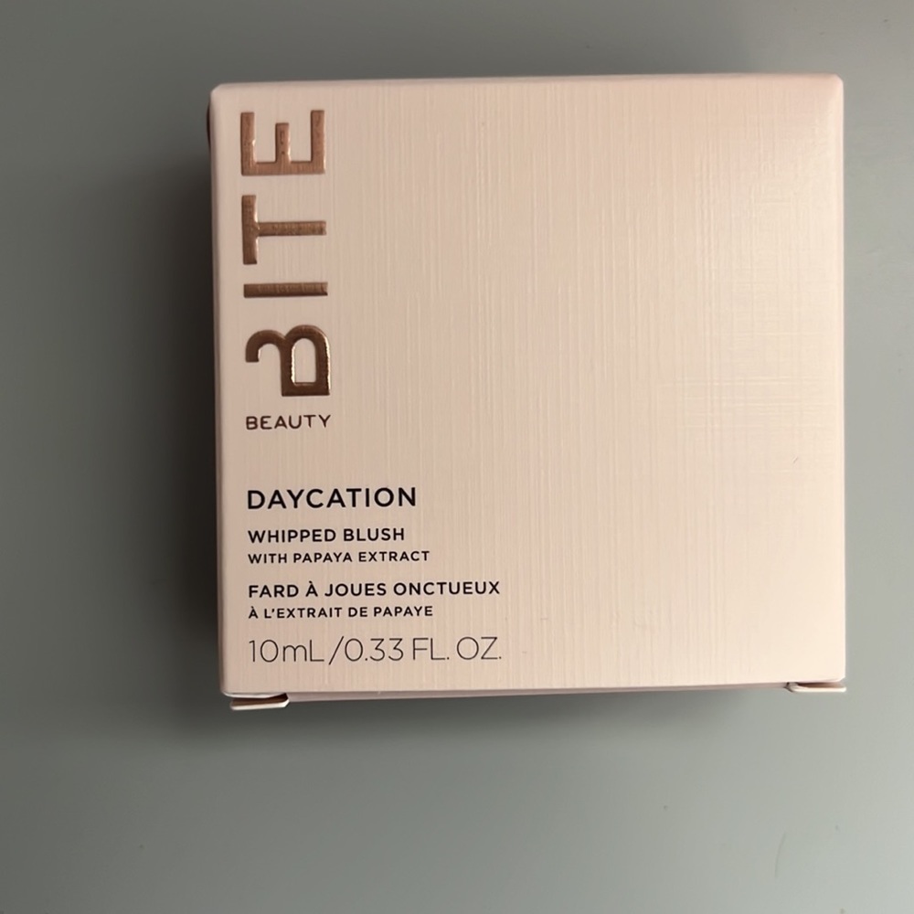 Lip Lab Bag and Bite Beauty Blush. Daycation Whipped Blush in Hibiscus Slush